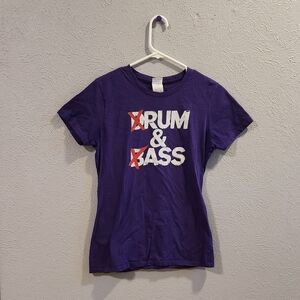 Purple Drum & Bass Graphic Tee